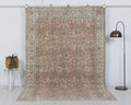 7x10 Vintage Turkish Rug, Soft Terracotta Floral – A-1052